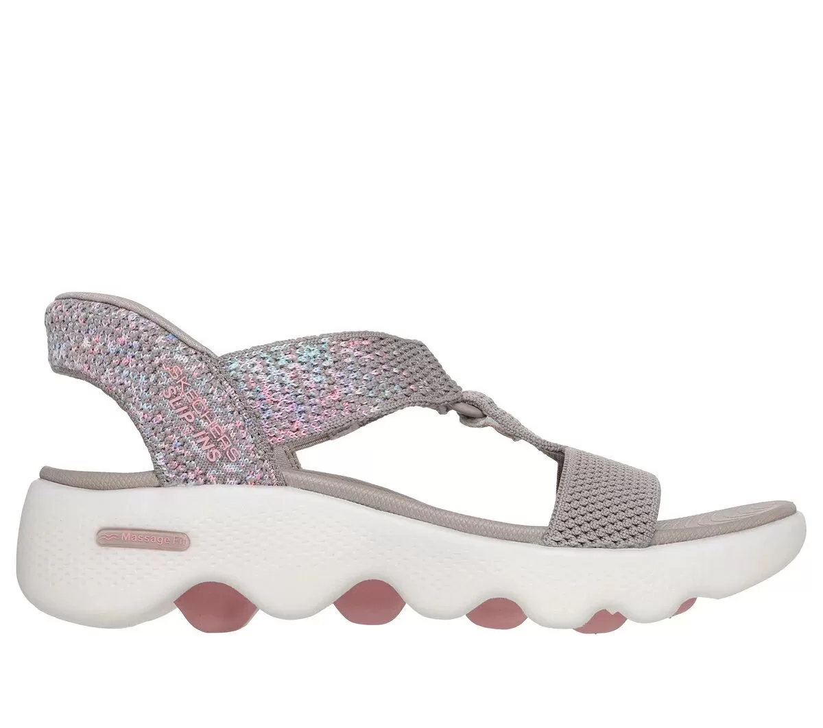 Sandalias Skechers sin cordones: GO WALK Massage Fit – Confetti Sky Sandalias Skechers sin cordones: GO WALK Massage Fit – Confetti Sky
