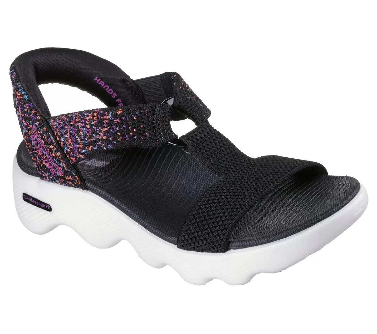 Sandalias Skechers sin cordones: GO WALK Massage Fit – Confetti Sky Sandalias Skechers sin cordones: GO WALK Massage Fit – Confetti Sky